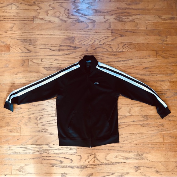 Nike Full Zip Jacket XL Black White - Picture 1 of 6